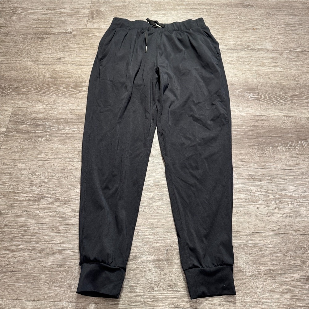 Willit Pants Mens Medium Black Drawstring Performance Gym Jogger 26x27 Stretch